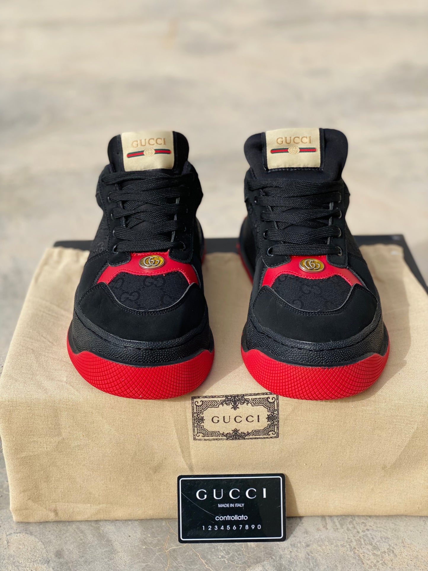 Gucci Sneaker Black Red 750048-Fab39-1058