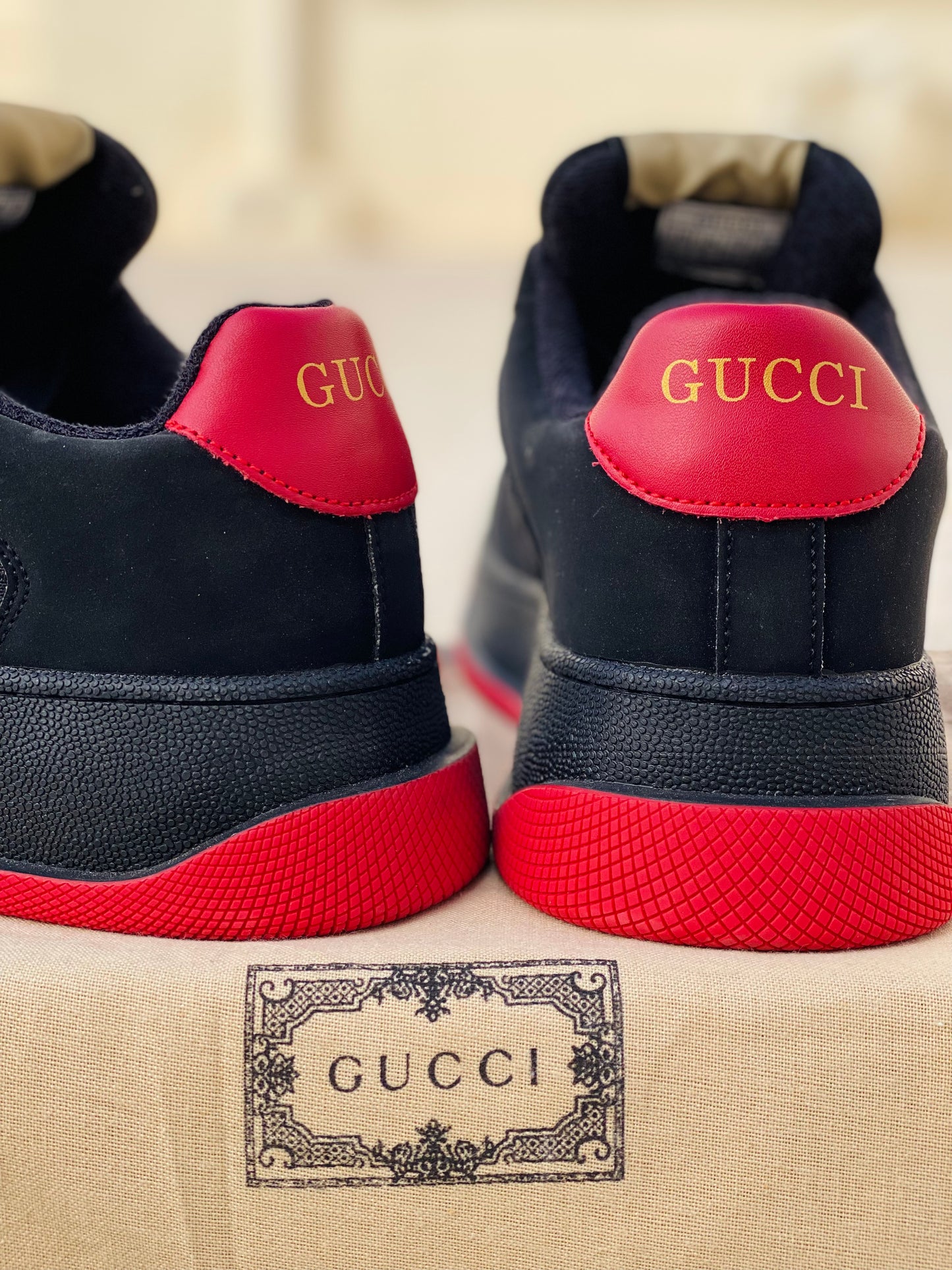 Gucci Sneaker Black Red 750048-Fab39-1058